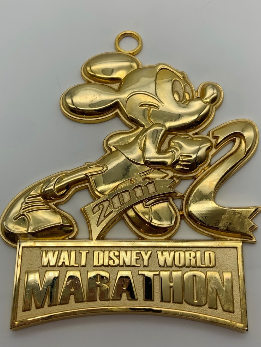 Disney Walt Disney World Marathon Mickey Mouse 2011 Gold Tone Medal